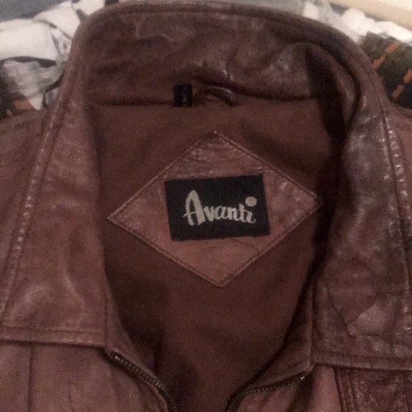 Vintage Avanti Genuine Leather Bomber Jacket - Picture 3 of 8